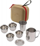Matkakomplekt teekann + 4 tassi SoonBuy