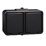 Schneider Cedar must - topeltpesa IP44 Nt-230H05, czarny