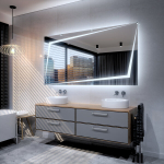 Peegel LED-valgustusega Vannituppa, Magamistuppa, Elutuppa - Berlin - 70 cm, 50 cm, LED Veidrodis Modelis - Berlin 70 cm x 50 cm