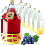 6x Wine Carboy 5L Balloon Lady In Basket Veinipudel + sulgemine