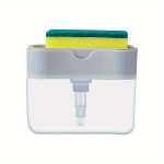 'Automaatne seebi dosaator k&auml;snahoidjaga, k&ouml;&ouml;gipuhastust&ouml;&ouml;riist, mitteelektriline, akuvaba, suru-ja-v&auml;ljastatav n&otilde;udepesuvedeliku dosaator koos k&auml;snakombinatsiooniga lihtsaks n&otilde;udepesuks.'