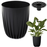 MIRA ECO taaskasutatud 300 mm lillepott - must LA915-04 Lamela