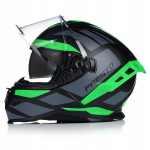 Mootorrattakiiver Vito Presto Green Matt, roheline/must