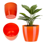 Lillepoti kate Lillepott 14 cm Lilledele Oranž marmor elutuba Lillealus