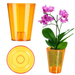 Orhidee lillepoti plastiktaimede lillepoti kate 12 cm oranž