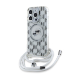 **Karl Lagerfeld IML risti kott Monogram Karl & Choupette pea MagSafe kate iPhone 15 Pro Max - L&auml;bipaistev**