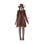 Voodoo doll costume woman - ANGEL TOMAS - XS/S - Black - Halloween