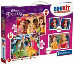 Clementoni - Edukit - Disney Princesses - 4 in 1 learning box - 2 puzzles, 1 memo, 1 set of 6 cubes - Made in Italy