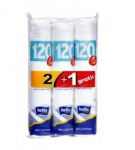 Bella &uuml;mmargused kosmeetilised padjad, 360 tk (3 x 120), Bella apvalūs kosmetiniai diskeliai, 360 vnt. (3 x 120)