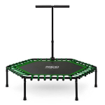 Fitness-batuut k&auml;epidemega, kuusnurkne, 127 cm., roheline