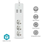 Nedis SmartLife WiFi Pikendusjuhe | 3x Pistik 4 | USB | 3680W