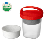 Koziol BUDDY Snackpot with Lid - 0.5L Organic Red