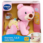 Pehme m&auml;nguasi Vtech Baby Bear, 1,2,3 Follow Me Muusikaline Roosa