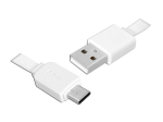PS USB - Type-C kaabel 1m, lame, valge.