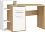 Kirjutuslaud Meblocross Rio L, tamm/valge v&auml;rv