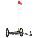 vidaXL jalgrattahaagis, must, 126 x 63 x 34 cm, raud