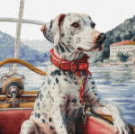 Tikkimiskomplektid "The Dalmaatsia j&auml;rvel Como" 29x29cm SBU5039 Luca-S