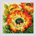 Ristpistekomplekt Fire Poppies 40x40 RIOL2080