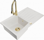 Graniidist k&ouml;&ouml;givalamu Mexen Cesar koos segisti ja sifooniga, valge/kuldne