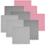 Humbi Vahtmatt Puzzle 9 tk, roosa grafiithall 180 x 180 x 1 cm