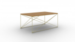 Kohvilaud ADRK Furniture Dante, kuldne/pruun