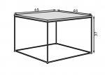 Kohvilaud Furniture Roni, must/valge