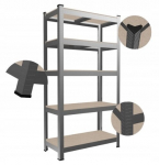 Metallist 5-korruseline riiul 175 kg 180x90x30 cm