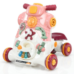 Costway 3-in-1 istumisaparaat Baby Walker, 46 x 46 x 46 cm, roosa