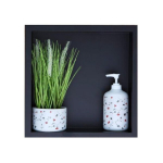 S&uuml;vistatud seinariiul Balneo Wall-Box One, must, 30x30x10 cm