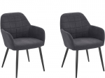 2 tooli komplekt Notio Living Marabelle, hall/must
