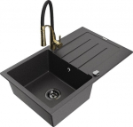 Graniidist k&ouml;&ouml;givalamu Mexen Bruno segisti ja sifooniga, Black granite/Black/Gold