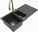 Graniidist k&ouml;&ouml;givalamu Mexen Andres segisti ja sifooniga, Black granite/gold