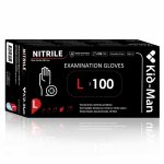 Nitriilmustad kindad Kid-Man L 100 tk