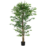 Kunstlik Ficus'e puu, realistlik, kergesti hooldatav, koos potiga, 180 cm k&otilde;rge, roheline