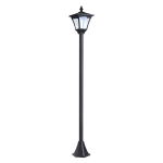 P&auml;ikese aia latern, kunstplastist valmistatud p&otilde;randalamp, 120 cm k&otilde;rgune tuulelaterna v&auml;listingimustes kasutatav lamp IP44, p&auml;ikesevalguse sensoriga lamp 30 luumenit, maasse torgatav, aia-, r&otilde;du-, must lamp
