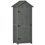 Puidust aiam&ouml;&ouml;bel, ilmastikukindel t&ouml;&ouml;riistakuur 77x54,2x179cm, t&ouml;&ouml;riistamaja uksega, viilkatus, t&ouml;&ouml;riistakapp riiulitega, aiamajake aeda, terrassile, hall+roheline