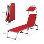 Punase p&auml;ikesevarjuga lamamistool