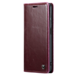 &bdquo;CaseMe&ldquo; Leather Tugev tahke kaaned - burgundi (Galaxy A14 5G)
