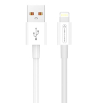 Jellico B1 Vastupidav-Pehme iPhone & iPad Lightning to USB Andmete ja Kiire Laadija Kaabel 1m Valge