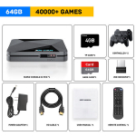 M&auml;ngukonsool Super Console X2 Pro Game Box Retro videom&auml;ngukonsool TV Box 60000 videom&auml;ngud ARCADE/MAME/DC/SS jaoks koos m&auml;ngupuldidega, 64G-belaidis-4