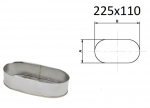 Elliptiline alumine pistik. AxB=225x110 mm.