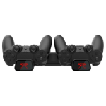 PS4 jahutusalus ja laadimisdokk White Shark CUTMAN PS4-19076 kahe kontrolleri laadimine, m&auml;ngude hoiustamine, multifunktsionaalne alus