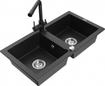 Graniitk&ouml;&ouml;givalamu Mexen Mario segisti ja sifooniga, Metallic black/silver+Black