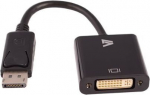 Videokaabel DisplayPort/DVI - V7 - 1,5m - Videotransfer - Must - 20 ja 29-pin &uuml;hendused