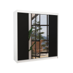 Riidekapp ADRK Furniture Perqs, valge/must