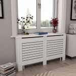 vidaXL radiaatorikate valge 152 x 19 x 81,5 cm, MDF
