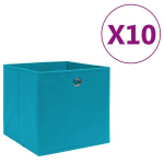 vidaXL mittekootud kangast hoiukastid 10 tk, 28x28x28 cm, helesinine