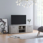 vidaXL telerikapp, betoonhall, 120 x 34 x 37 cm, puitlaastplaat