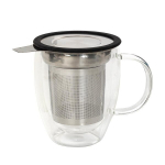 Teetass s&otilde;ela ja kaanega, 30 cl, klaasist