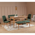 S&ouml;&ouml;gitoa komplekt Kalune Design 869(I), roheline/beež v&auml;rv